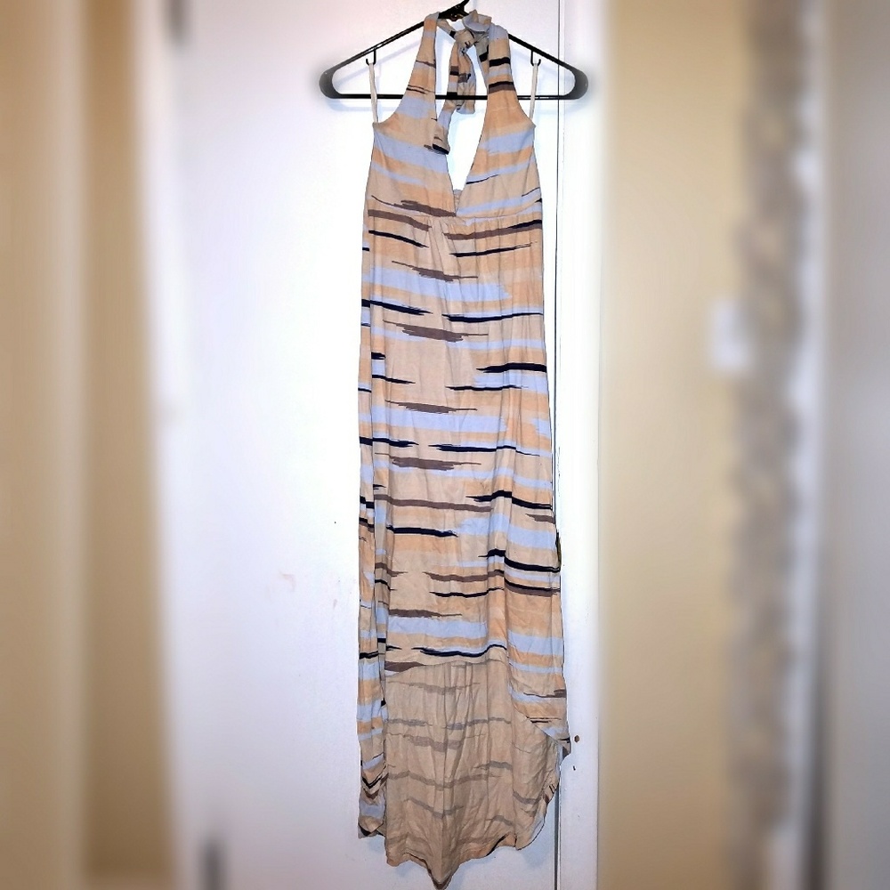 Halter high-low maxi dress