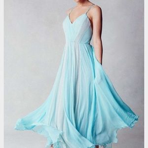 Kimchi Blue Maxi Dress in Turquoise Blue