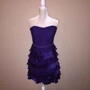 Strapless Purple Dress