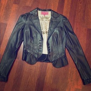 Juicy Couture Black Faux Leather Jacket