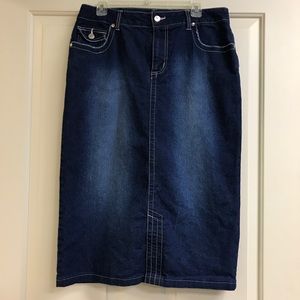 Long Blue Jean Skirt