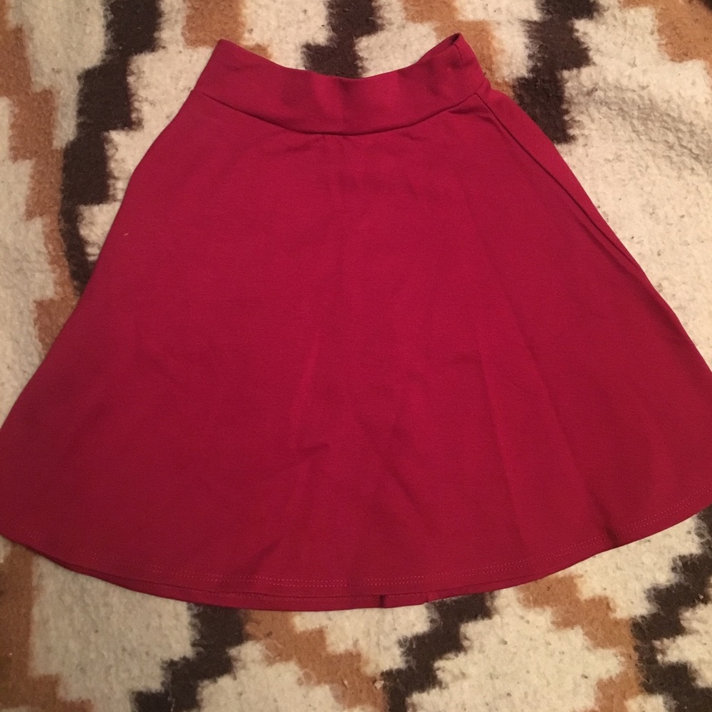 Red skater skirt