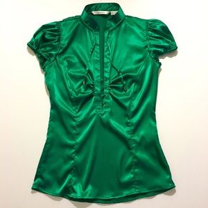 Zara Emerald Green Short Sleeved Blouse
