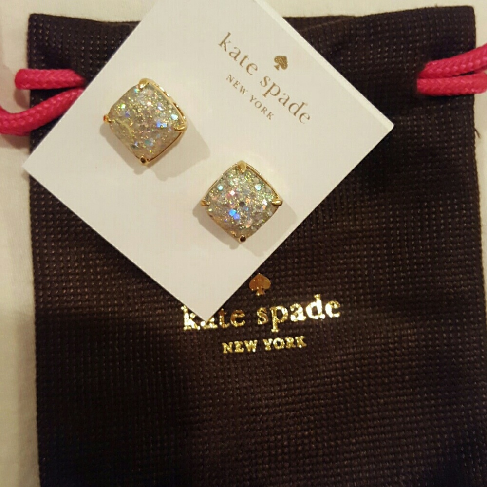 New Kate spade glitter stud earrings