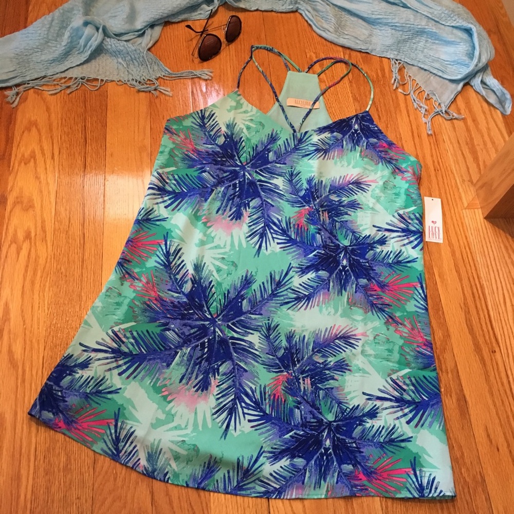 SALE Lucy Love Palm Print Shift Dress
