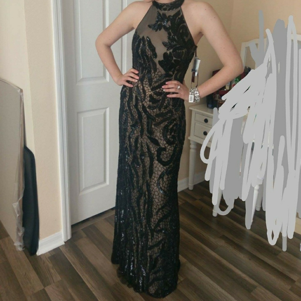 Beaded dress, prom dress, evening gown