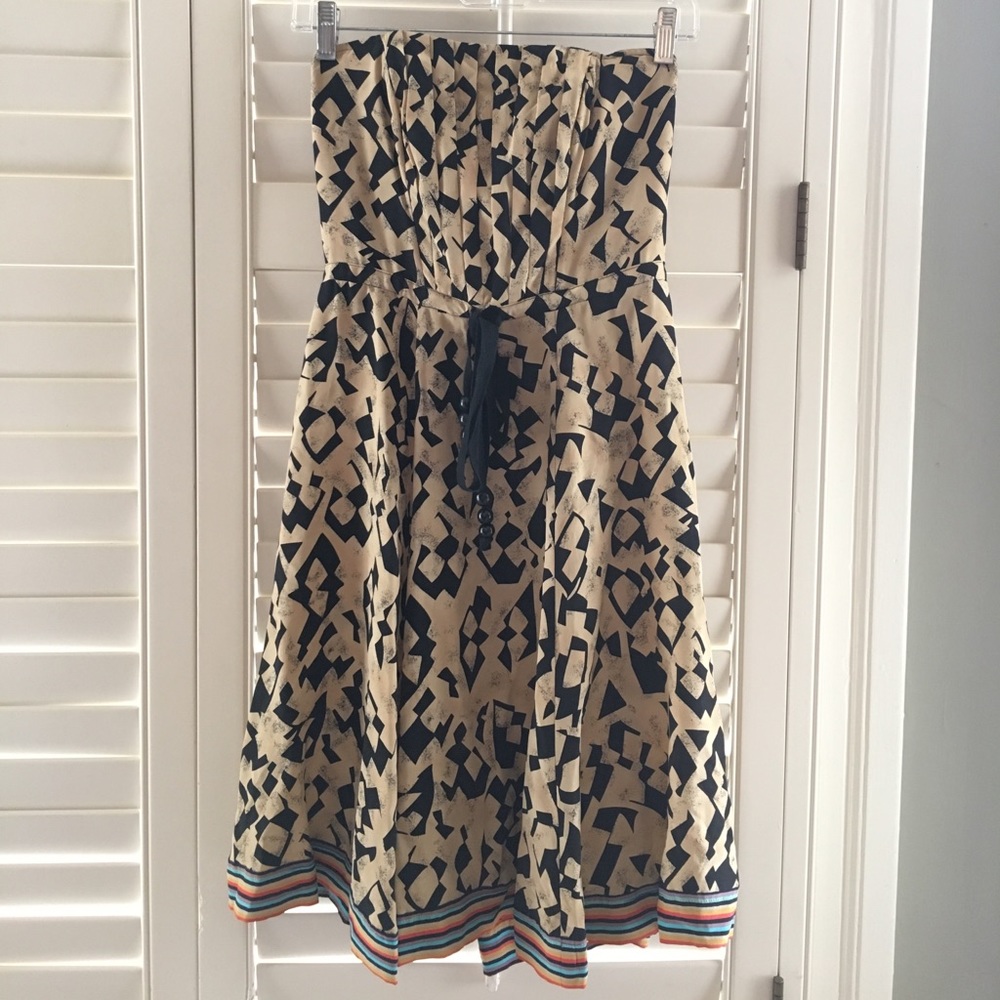 Silk strapless dress