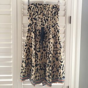 Silk strapless dress