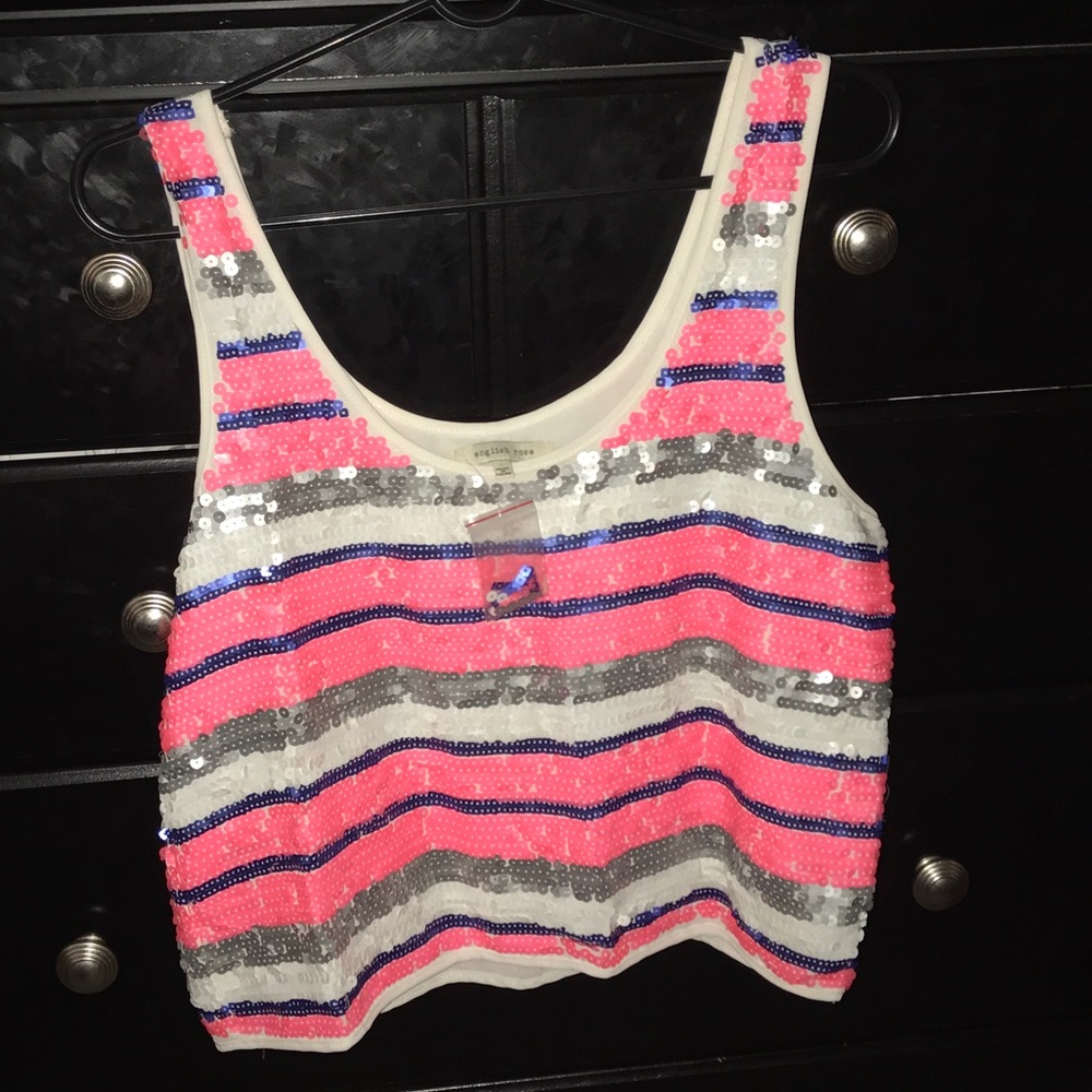 Sequin cropped top