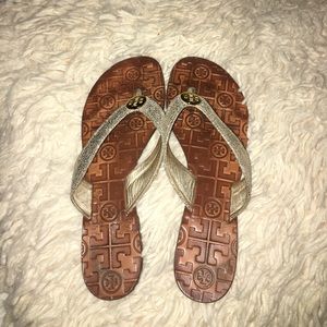 Gold Tory Burch sandal