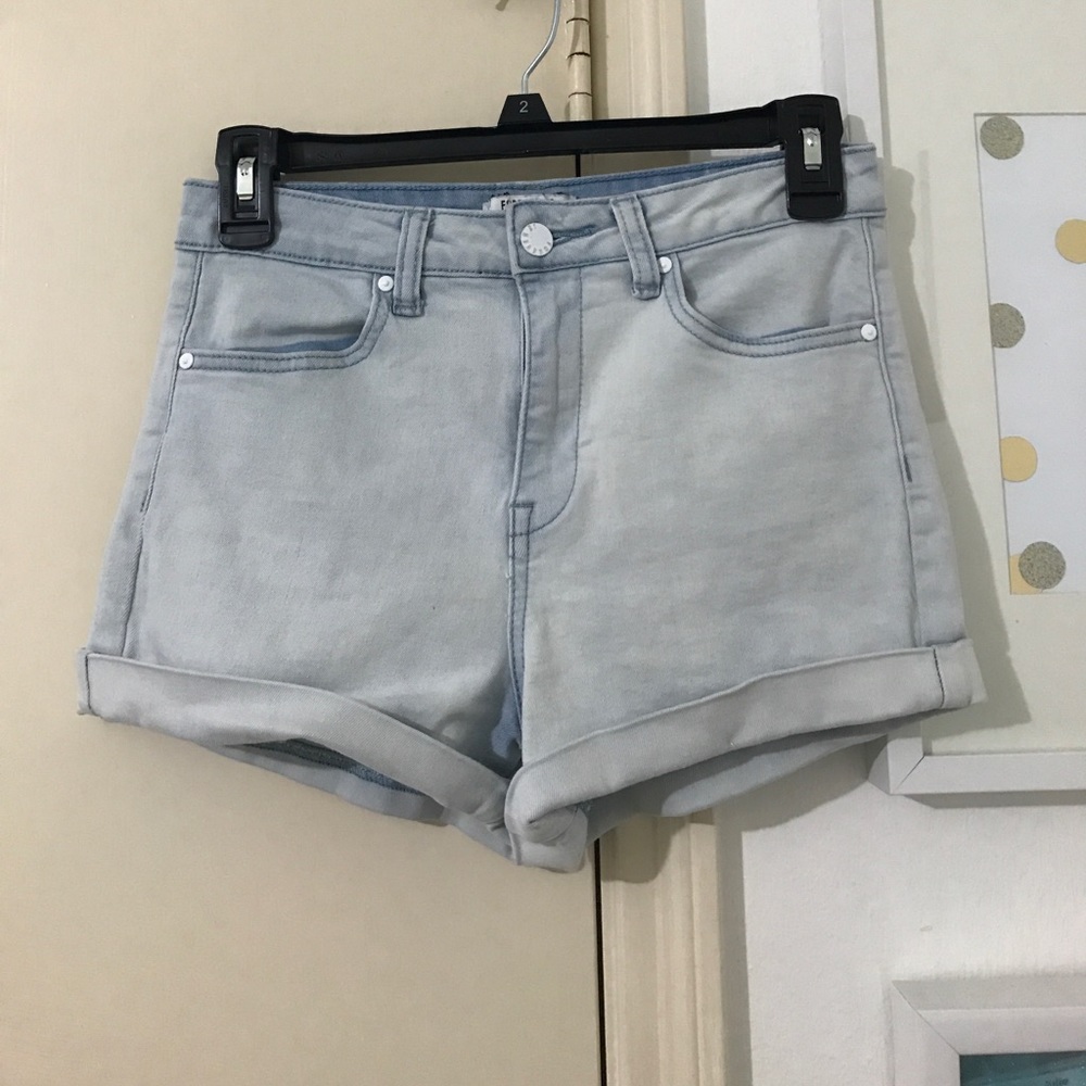 Light Wash High Waisted Shorts