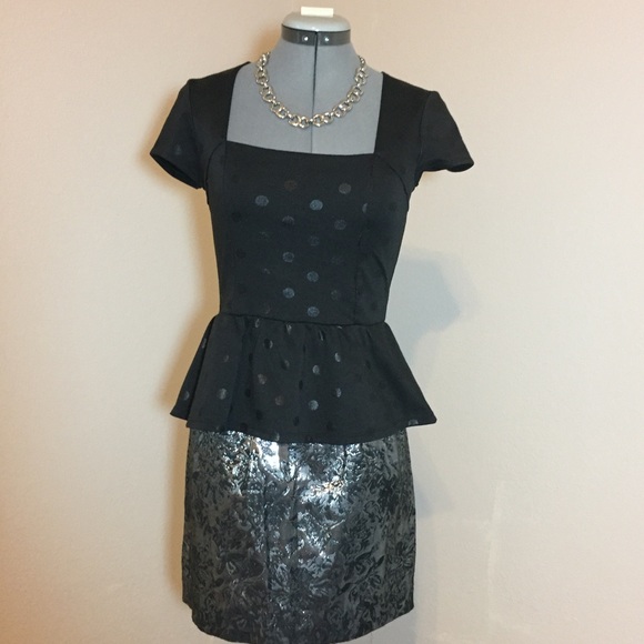 Urban Outfitters Tops - Sparkle & Fade Polka Dot Peplum Blouse