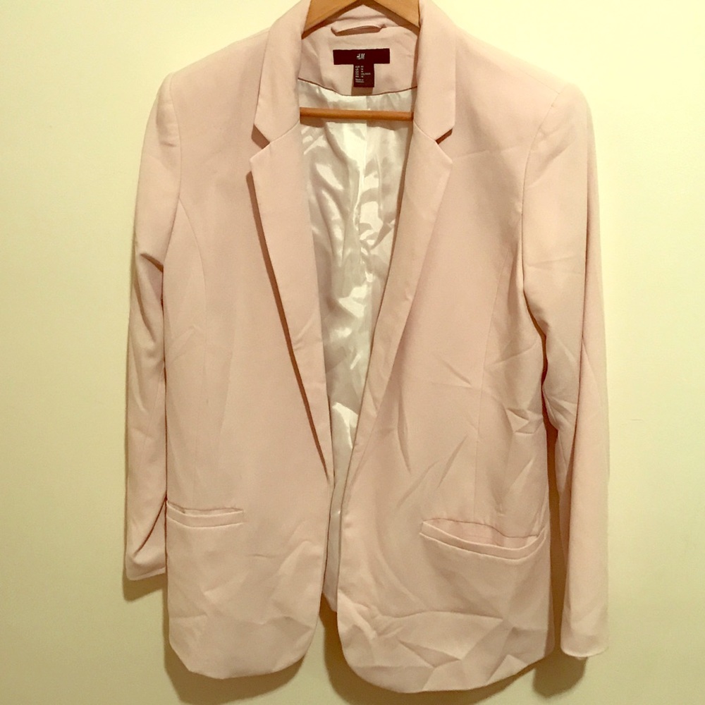 H&M blush pink blazer