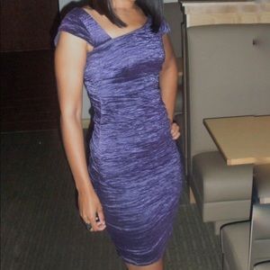 Nicole Miller Purple Ruched Dress