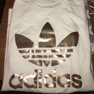 Gold adidas tee