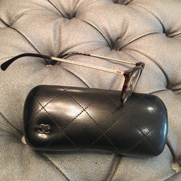 CHANEL Accessories - Chanel Tortoise Swarovski crystal eye glasses NWOT