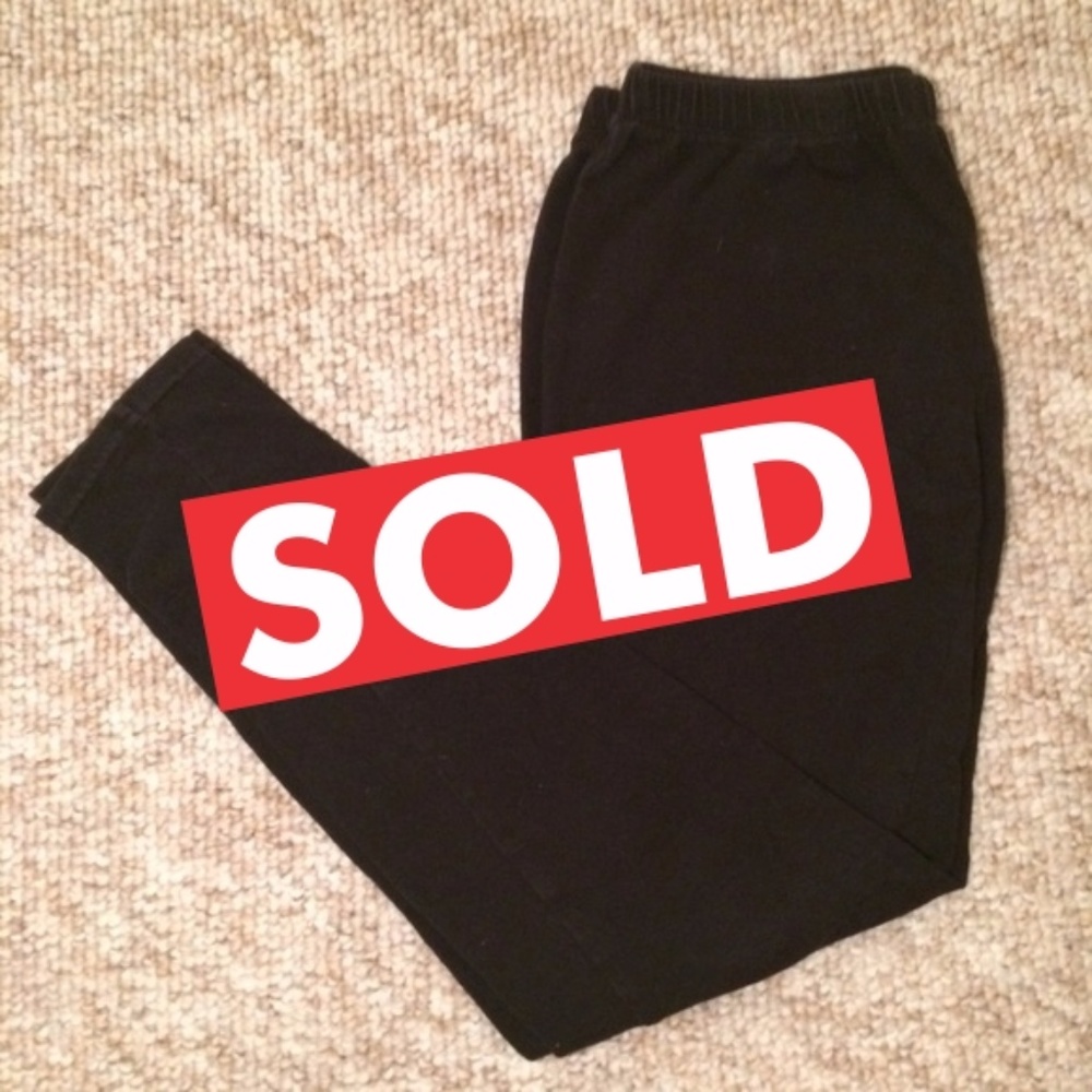 Black Cotton Ankle Leggings