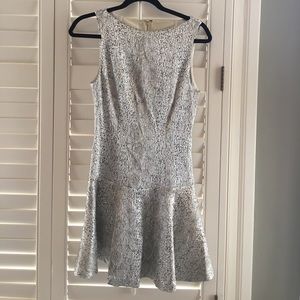 Alice + Olivia Silver drop waist dress