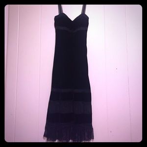 Beautiful black silk and Rayon maxi dress