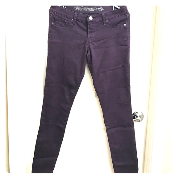 Express jean legging low rise stretch pants. - Picture 1 of 4