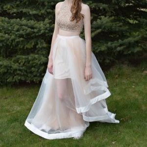 Terani two-piece prom dress.