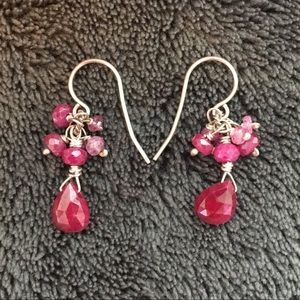 Beautiful Ruby dangle earrings