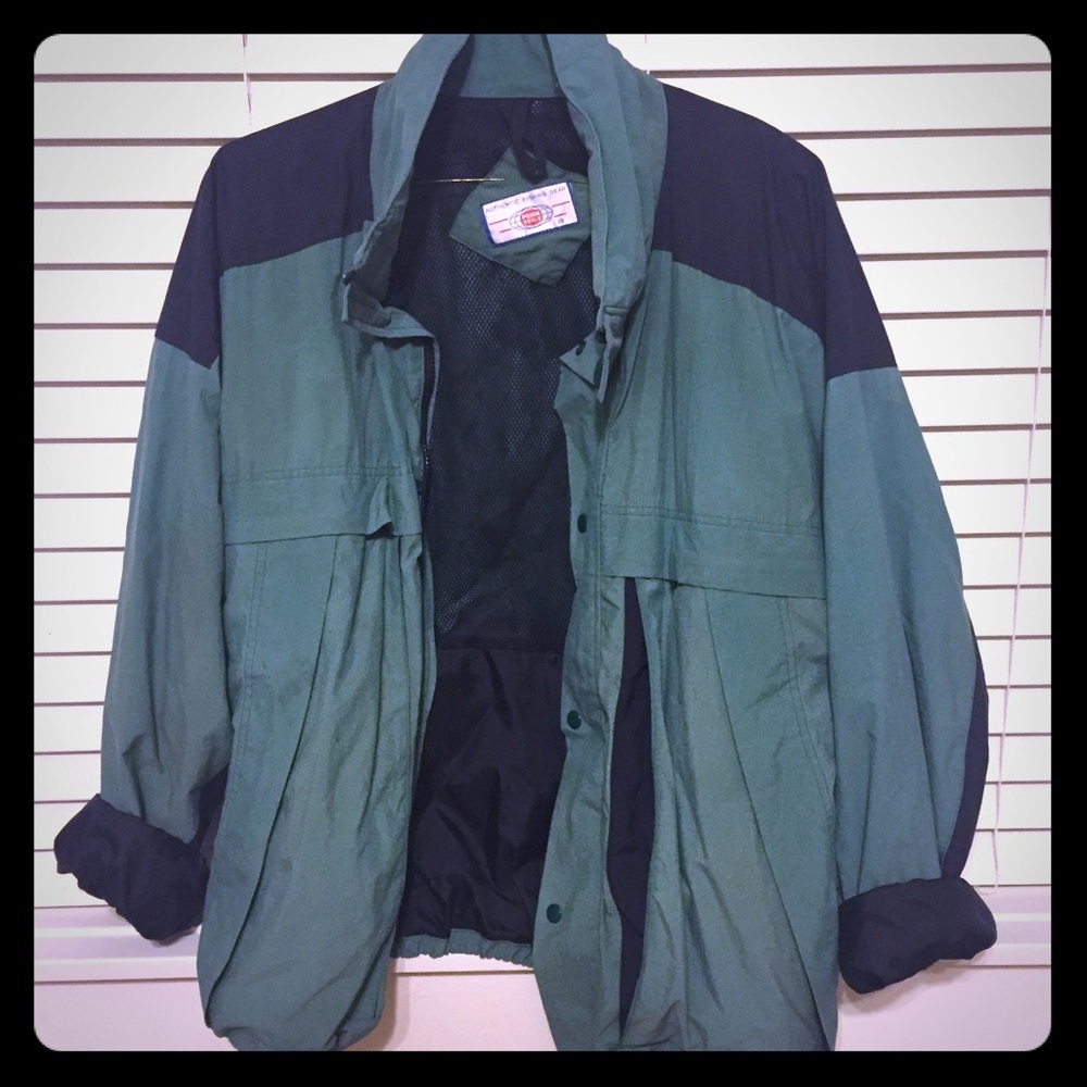 Vintage-Style Navy Green Bomber Jacket