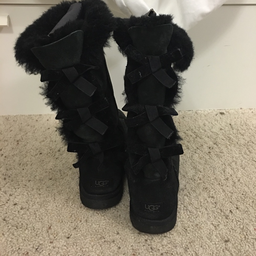 Ugg black Bailey Bow Boots