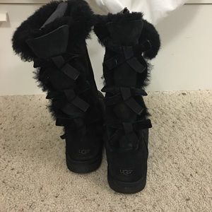 Ugg black Bailey Bow Boots