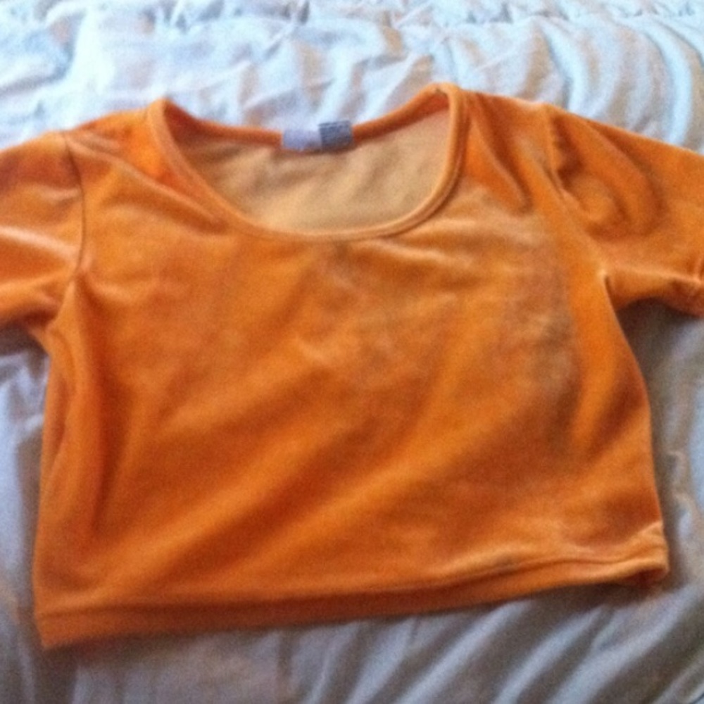 orange crop velvet velma tee