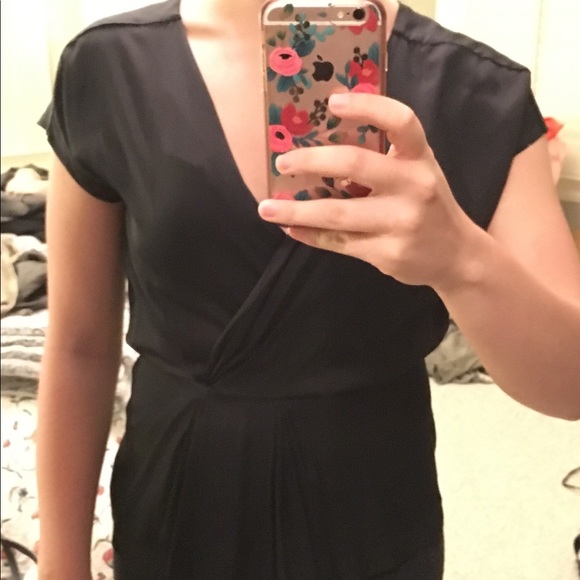 Silk black top - Picture 3 of 4