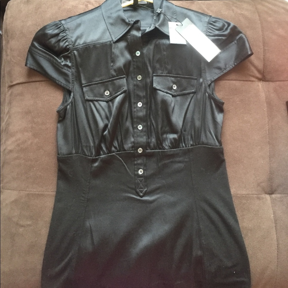 Max Azria blouse NWT - black, silk