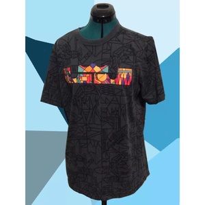 Nike Dry Fit Graphic Tee Shirt Geometric Logo