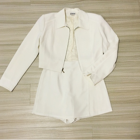 GEORGIOU Jackets & Blazers - Matching White Blazer and Skirt Size 8
