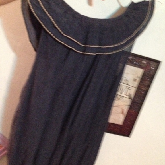 Dark blue sleeveless top - Picture 2 of 3
