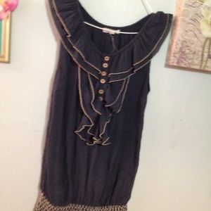 Dark blue sleeveless top