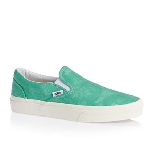 Green Classic Slip On Vans