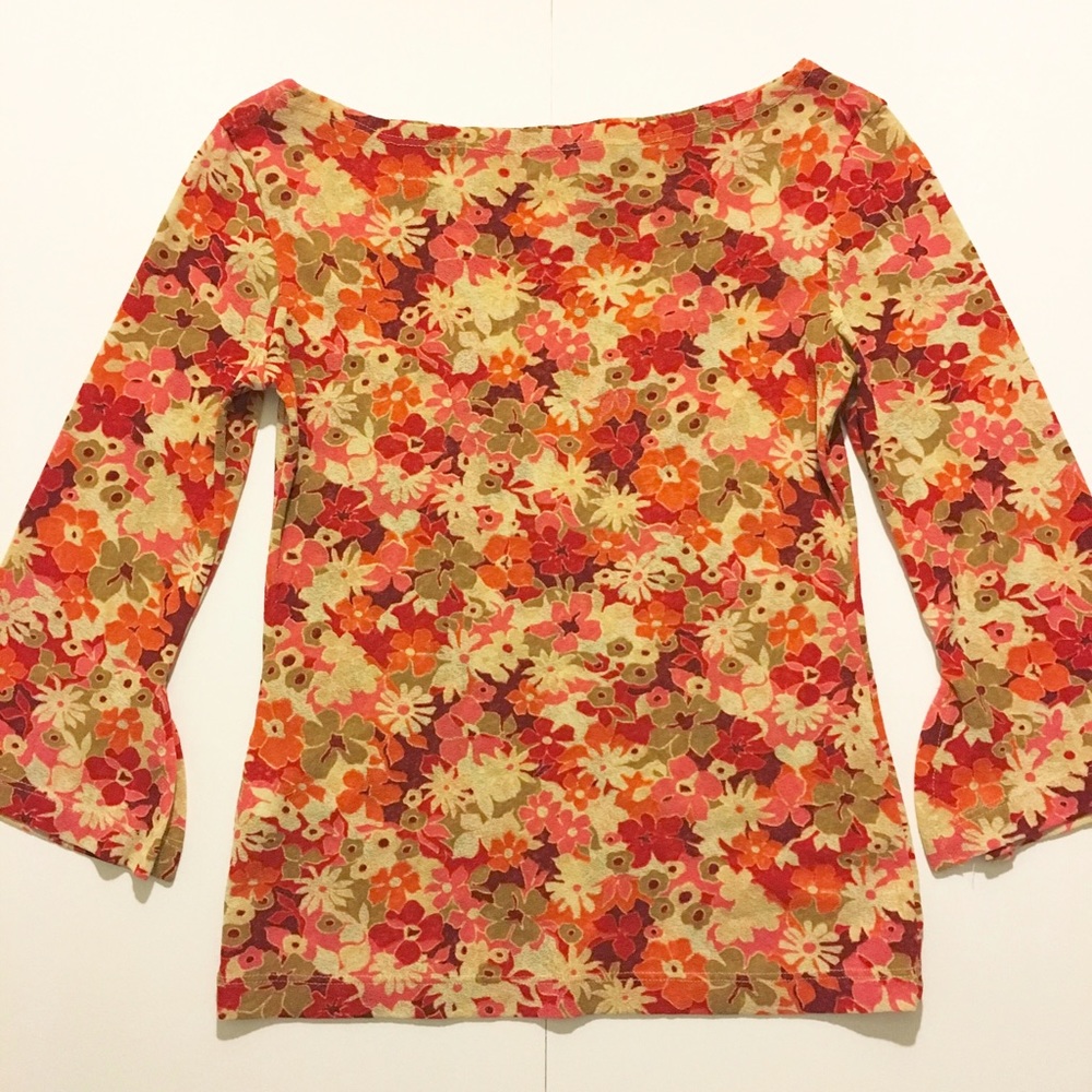 Zara Floral 3/4 Sleeve Blouse