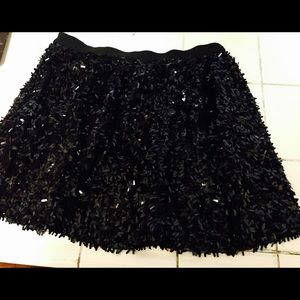 Black sequin skirt