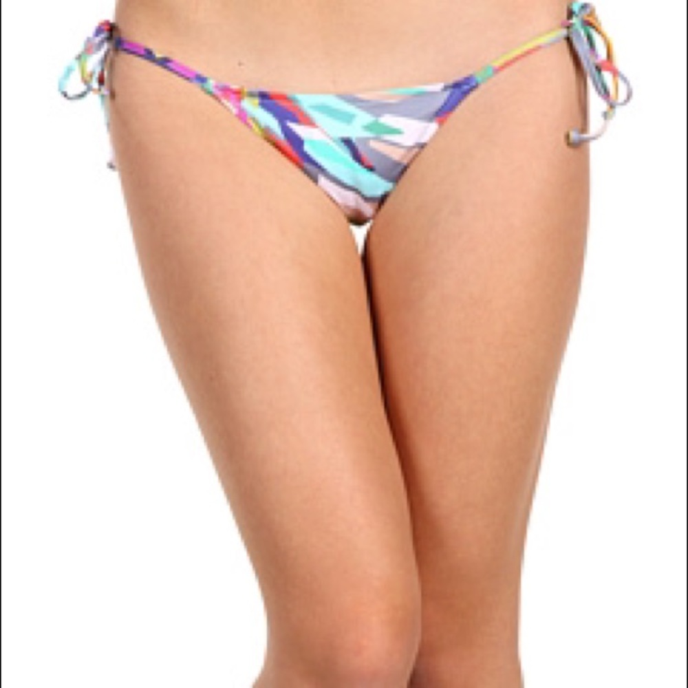 NWT Tibi  Prism Side Tie Bikini Swim Bottoms Large