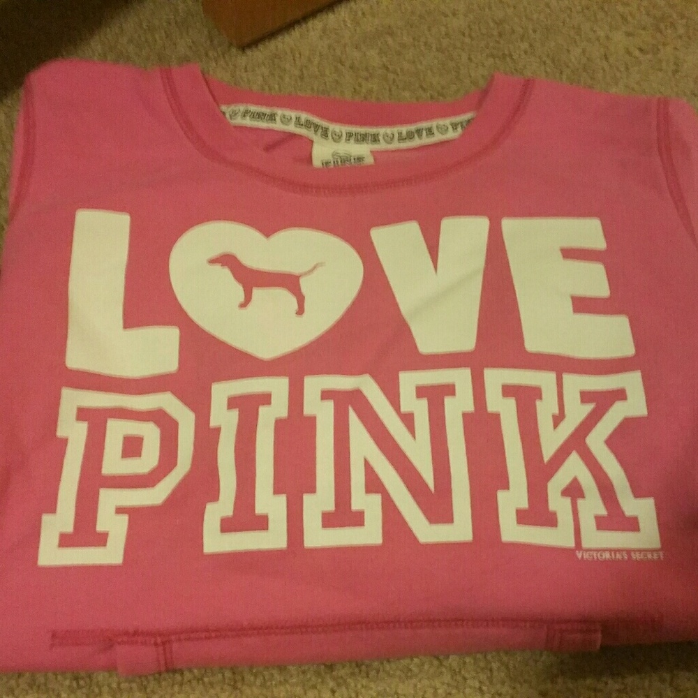 Victorias Secret Love Pink Crew neck SMALL