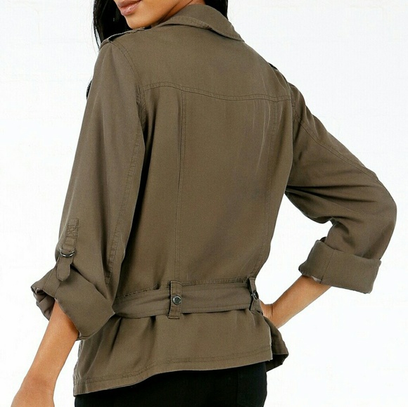 💕NWT BLANKNYC MOTORCYCLE ZIPPER JACKET - OLIVE😍 - Picture 4 of 4