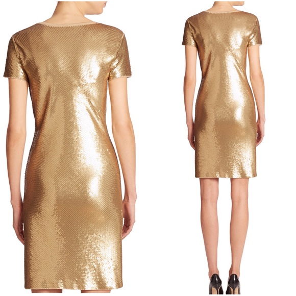Michael Kors Gold Sequin Dress - Picture 2 of 8