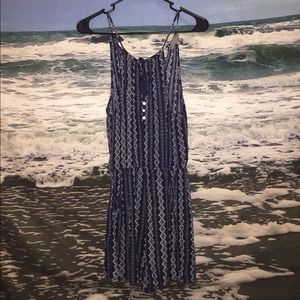 Navy Blue Halter Romper
