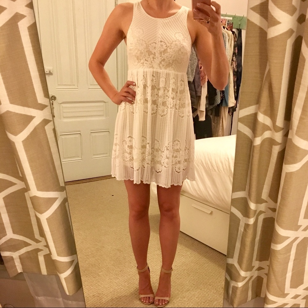 Free People white lace dress