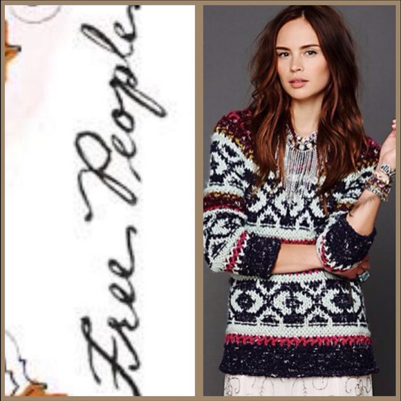 Free People Sweaters - Free People Silver Reed Pull Over Chunky Sweater