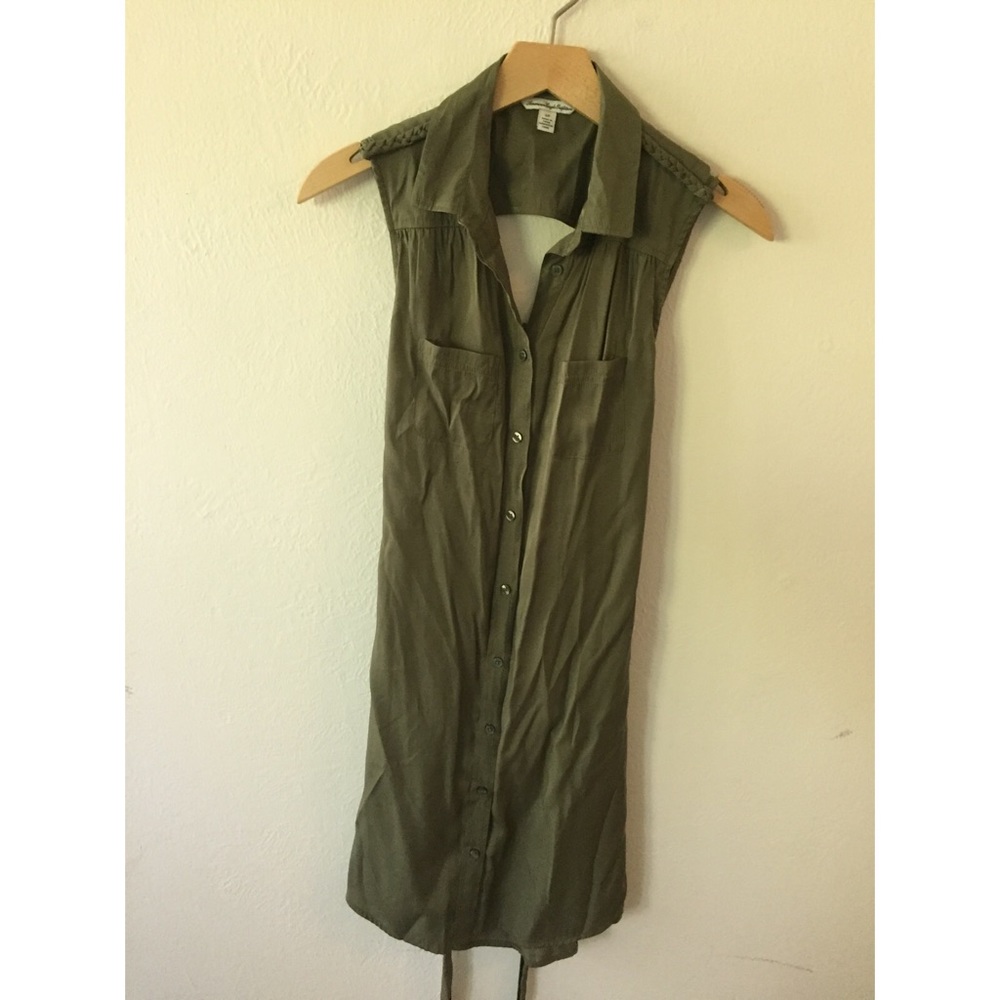 T shirt dress with waist tie