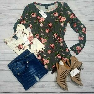 Rue21 Soft Brushed Floral Shirts