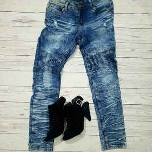 Rue21 Skinny Moto Biker Style Jeans