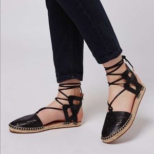 Topshop Eve lazer two-part espadrille